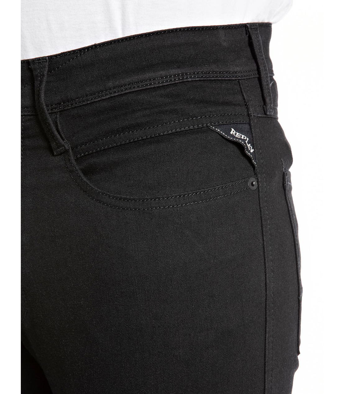 スーパースリムBRONNY パワーストレッチブラックデニム 詳細画像 ブラック 6